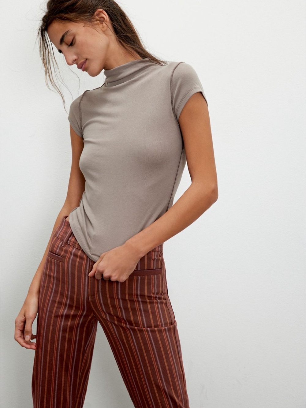 Free People We The Free Lola Tee Fallen Rock Medium